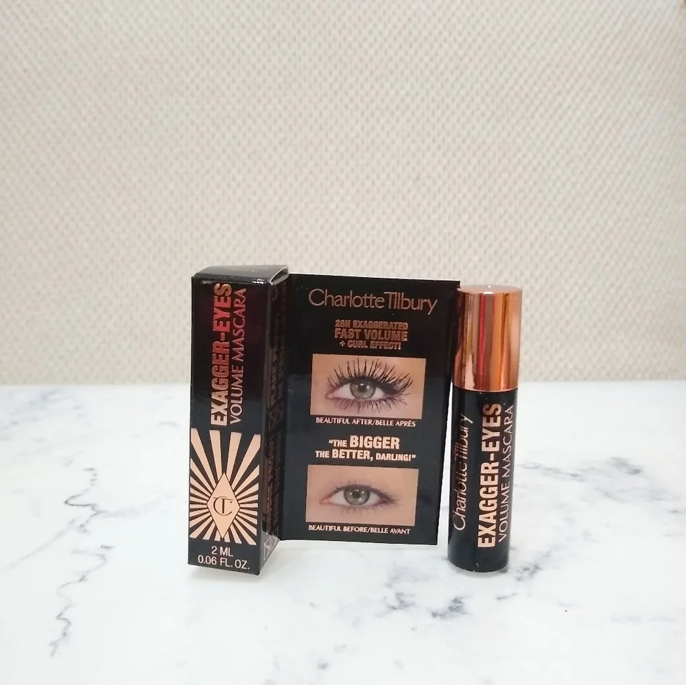 Charlotte Tilbury Exagger-Eyes Volume Mascara Mini Size .06 oz